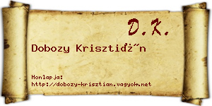 Dobozy Krisztián névjegykártya