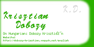 krisztian dobozy business card